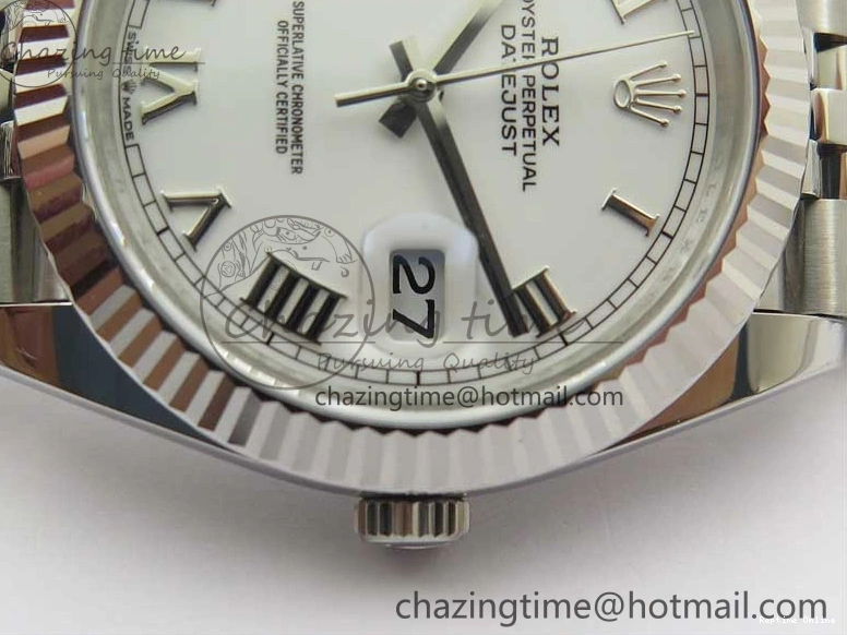 0506 New DateJust 41 126334 ARF 1:1 Best Edition 904L Steel White Roman Dial on Jubilee Bracelet A Bold 2551